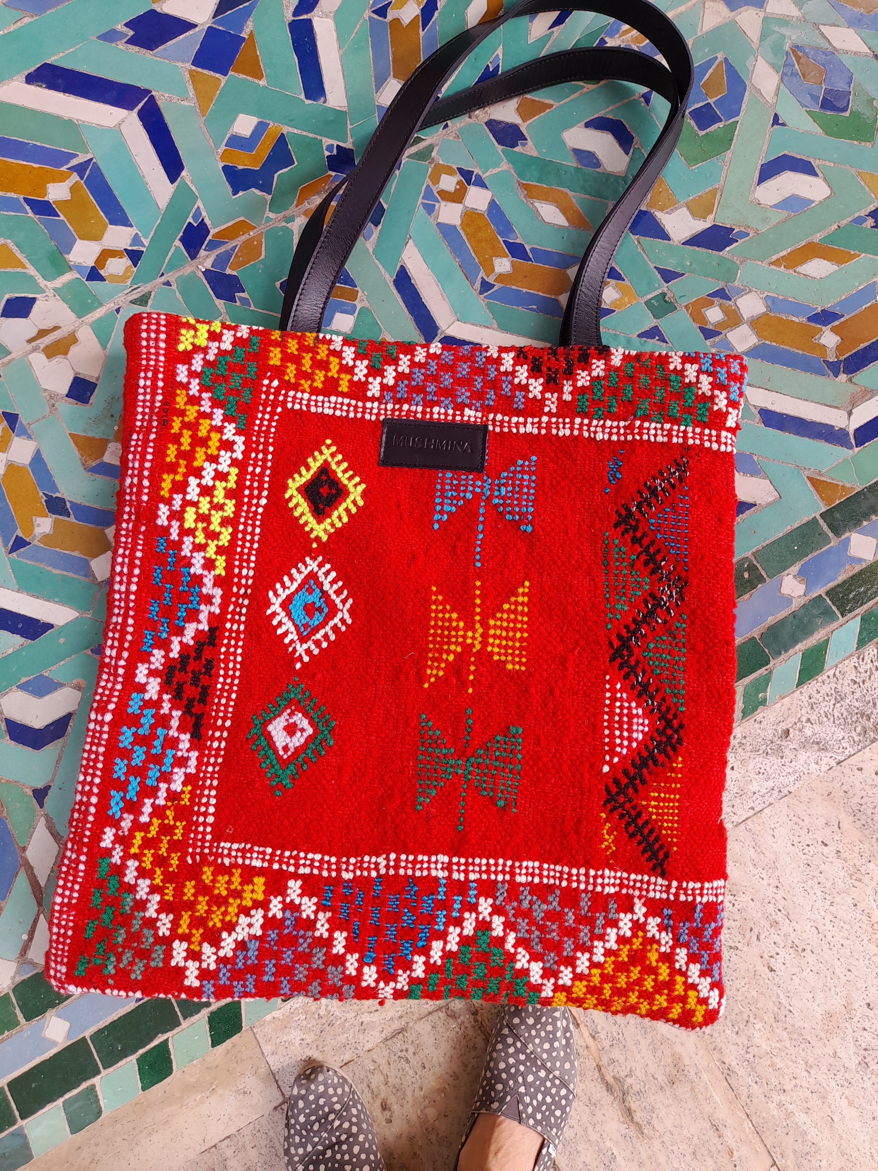 Leather Kilim Bag Wool Kilim Bag at Best Price in Jaipur | Mankha Exports