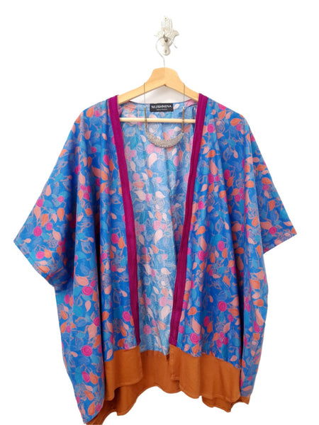 Kimono Cobalt + Tangerine