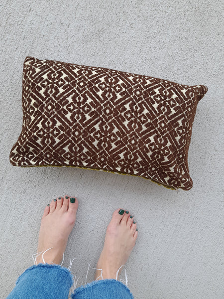 Chartreuse + Chocolate Pillowcase