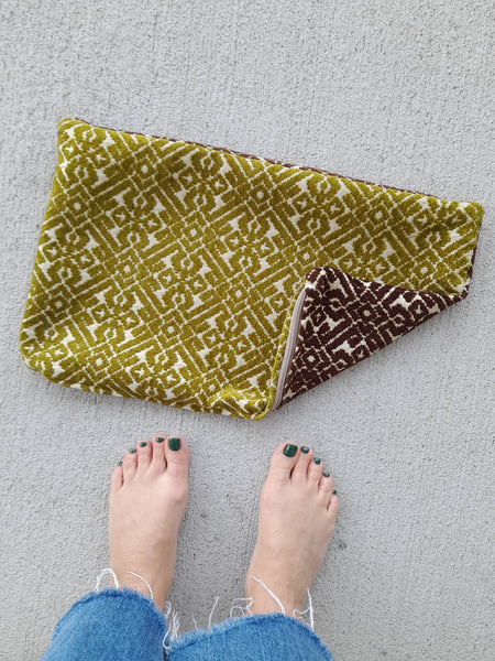 Chartreuse + Chocolate Pillowcase