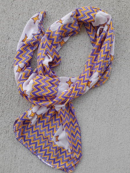 Lavander and Tangerine Mauritania Scarf