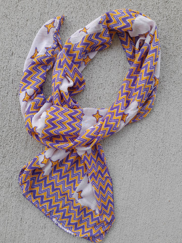 Lavander and Tangerine Mauritania Scarf