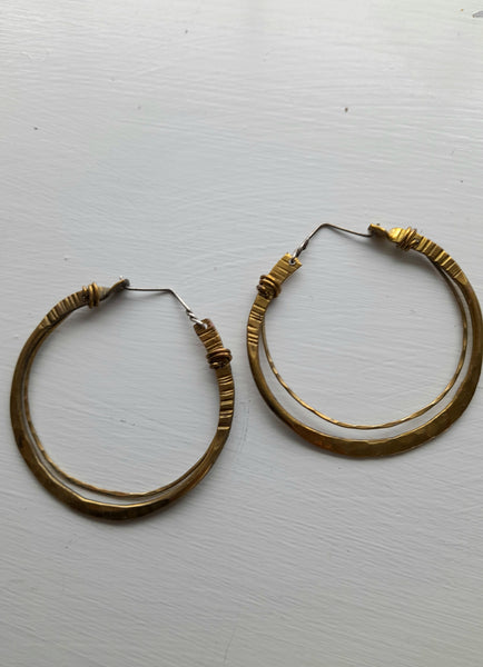 Crescent Hoops Brass Medium