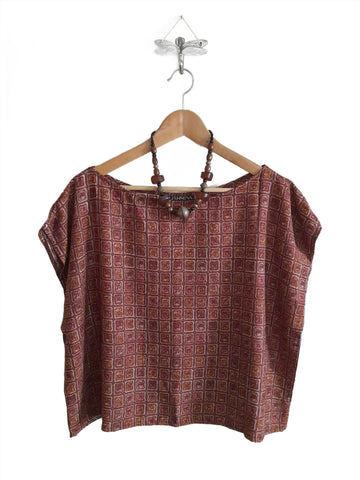 Rust Boatneck Chemise