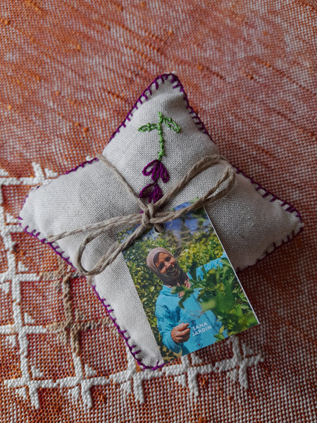 Dried Flower Sachet set of 2, mauve