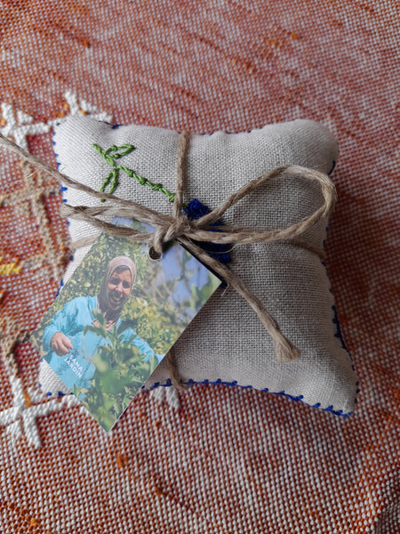 Dried Flower Sachet set of 2, royal blue