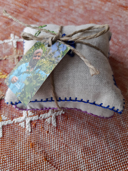 Dried Flower Sachet set of 2, royal blue