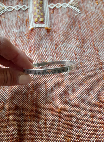 Silver Mountain + Stars Bangle