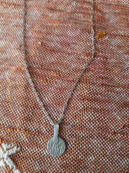 Simple Moroccan Silver Coin Necklace