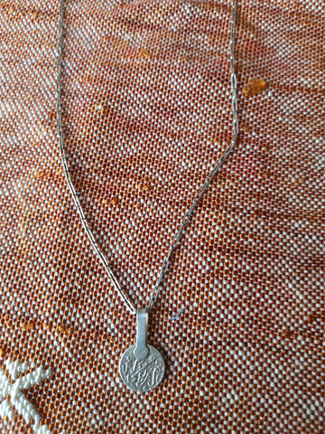 Simple Moroccan Silver Coin Necklace