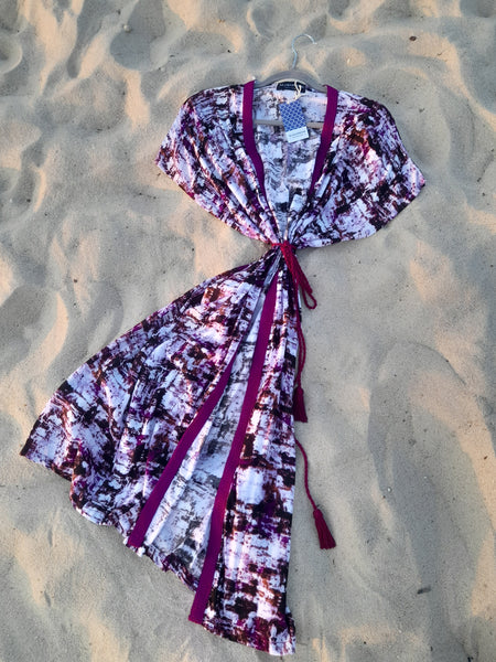 Kimono Lounge Robe Mulberry