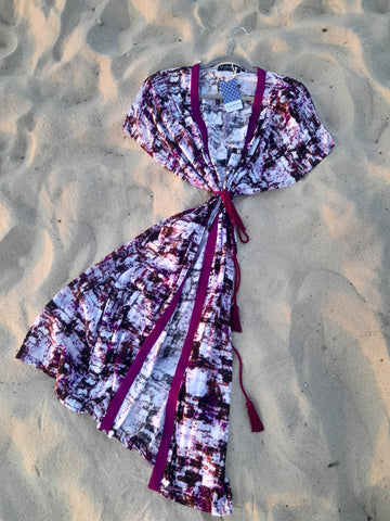 Kimono Lounge Robe Mulberry