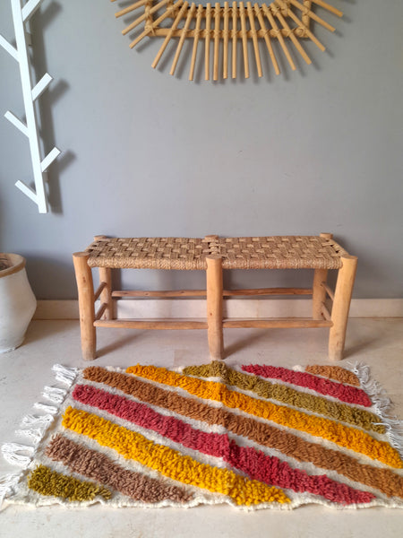 Boujadi Rug Natural Dyes, Stripes