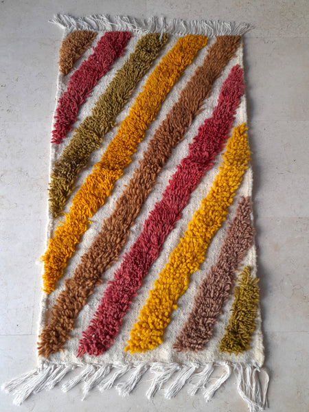 Boujadi Rug Natural Dyes, Stripes