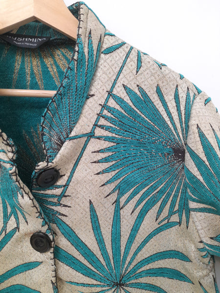 Nejma Jacket in Teal Palm