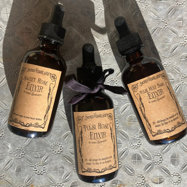 Tulsi Rose Elixir & Glycerite