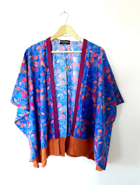 Kimono Cobalt + Tangerine