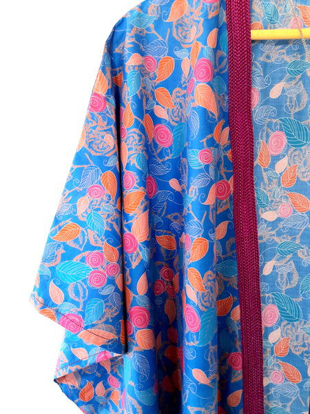 Kimono Cobalt + Tangerine