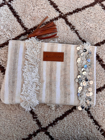 Handira Clutch Stripes and Sequins