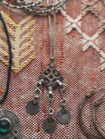 Vintage Coin Amulet Necklace