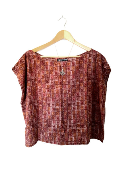 Rust Boatneck Chemise