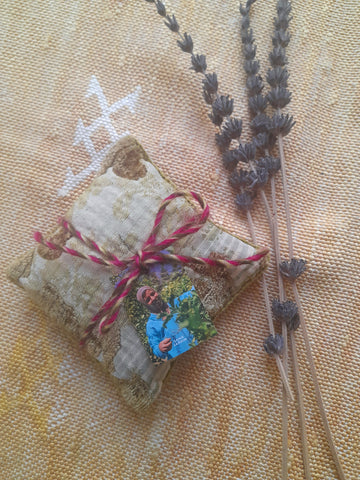 Dried Flower Sachet Olive