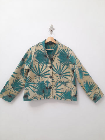 Nejma Jacket in Teal Palm