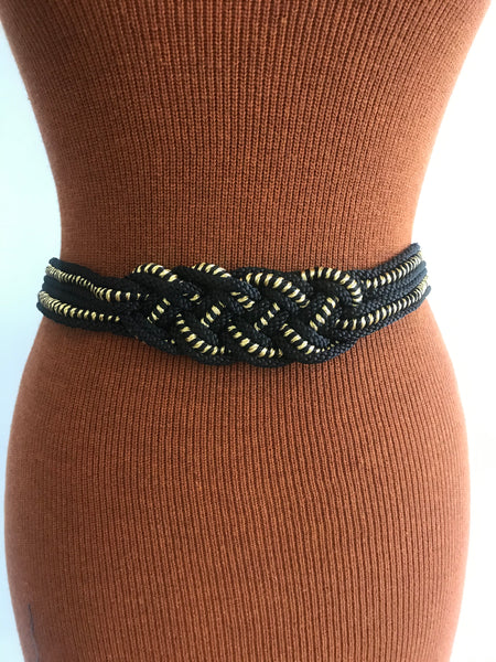 Braided Fesi Fabric Belt Red