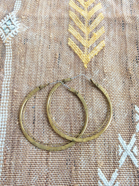 Crescent Hoops Brass