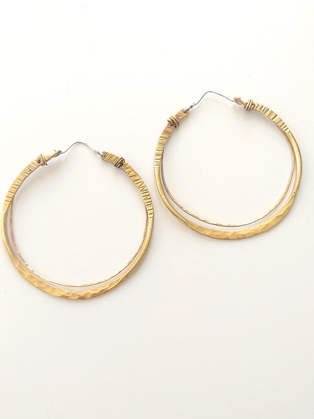 Crescent Hoops Brass