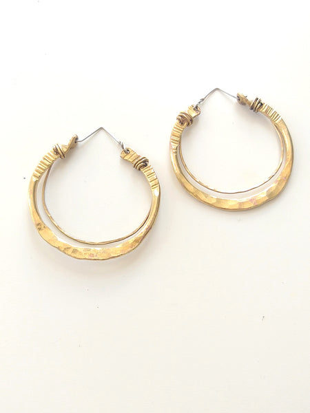 Crescent Hoops Brass