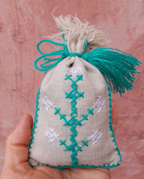 Cooperative Annamma Dried Flower Sachet, Turquoise