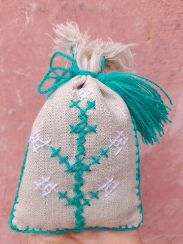 Cooperative Annamma Dried Flower Sachet, Turquoise