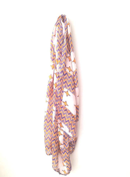 Lavander and Tangerine Mauritania Scarf