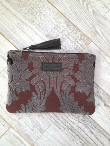 Labais Clutch Grey Brocade