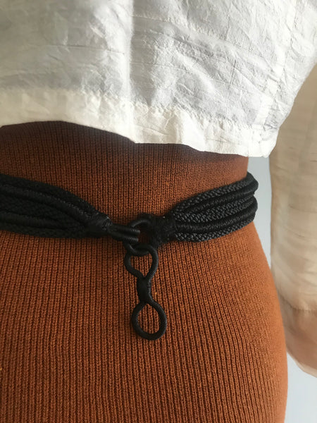 Braided Fesi Fabric Belt Red